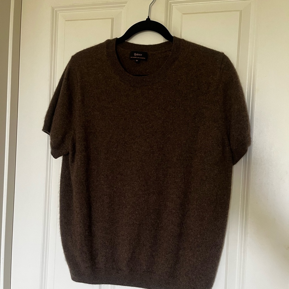 Quince Women’s Dark Brown Crewneck Sweater